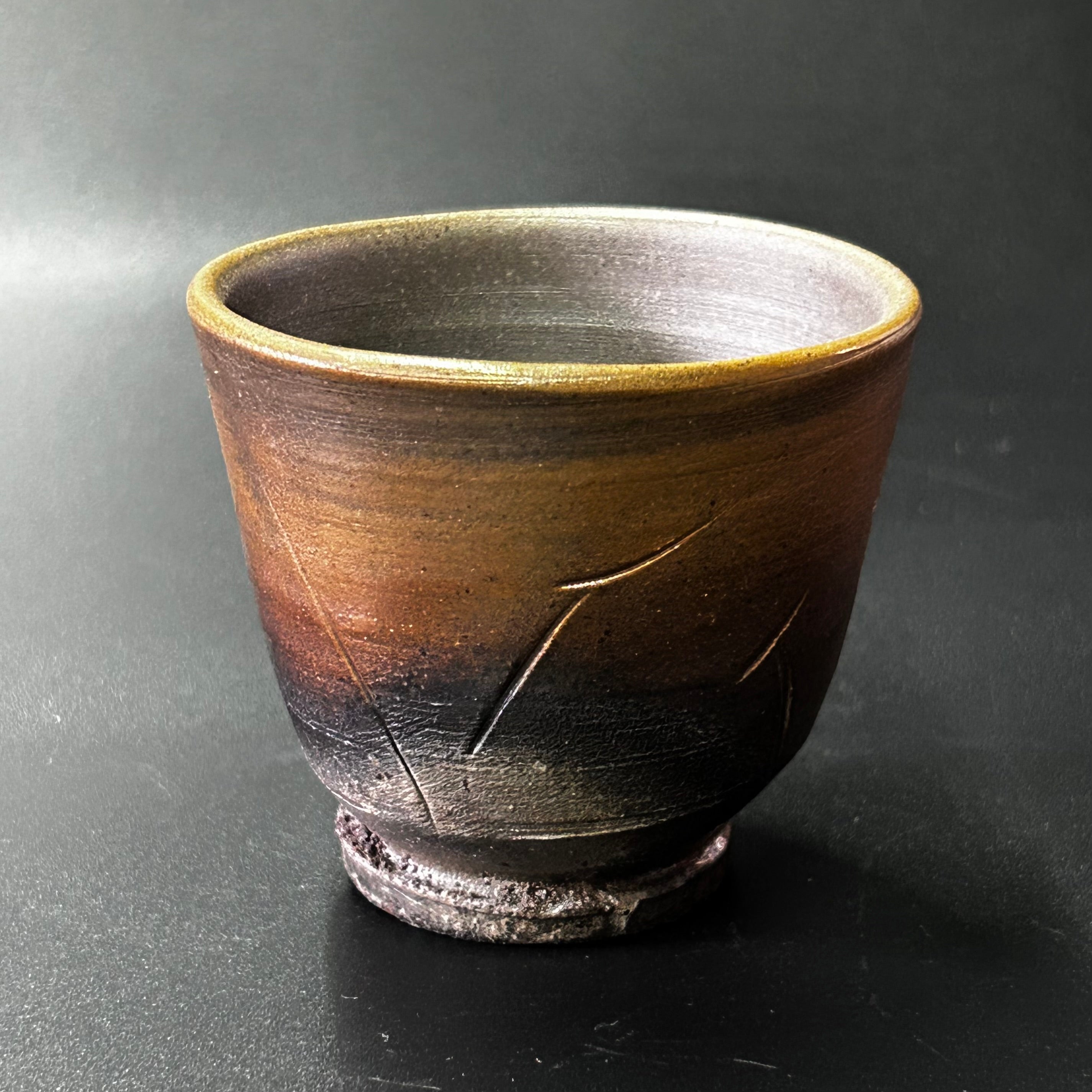 備前花入 藤原 啓(作) 窯変出来 共箱 | 古美術ささき